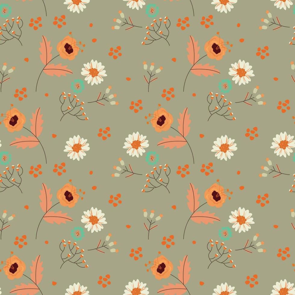 Abstract flower pattern background.  Vector illustration.