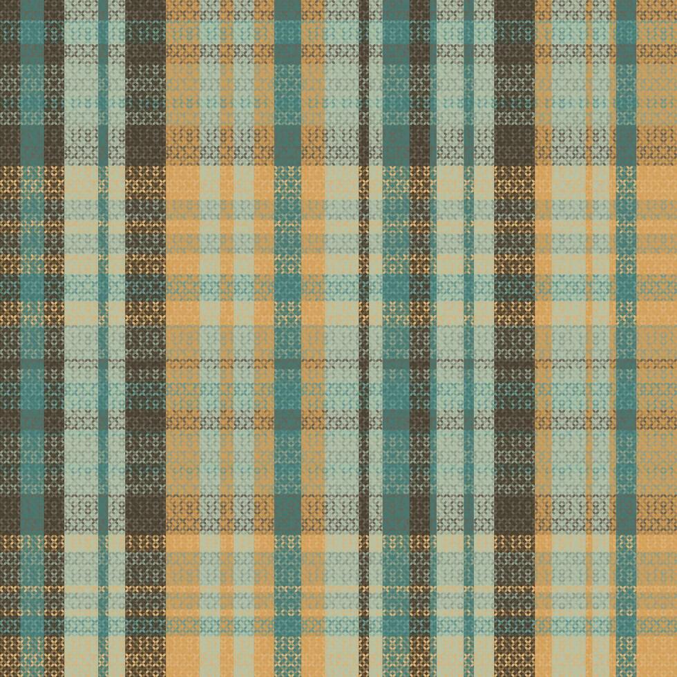 Tartan plaid pattern with texture and retro color. vector