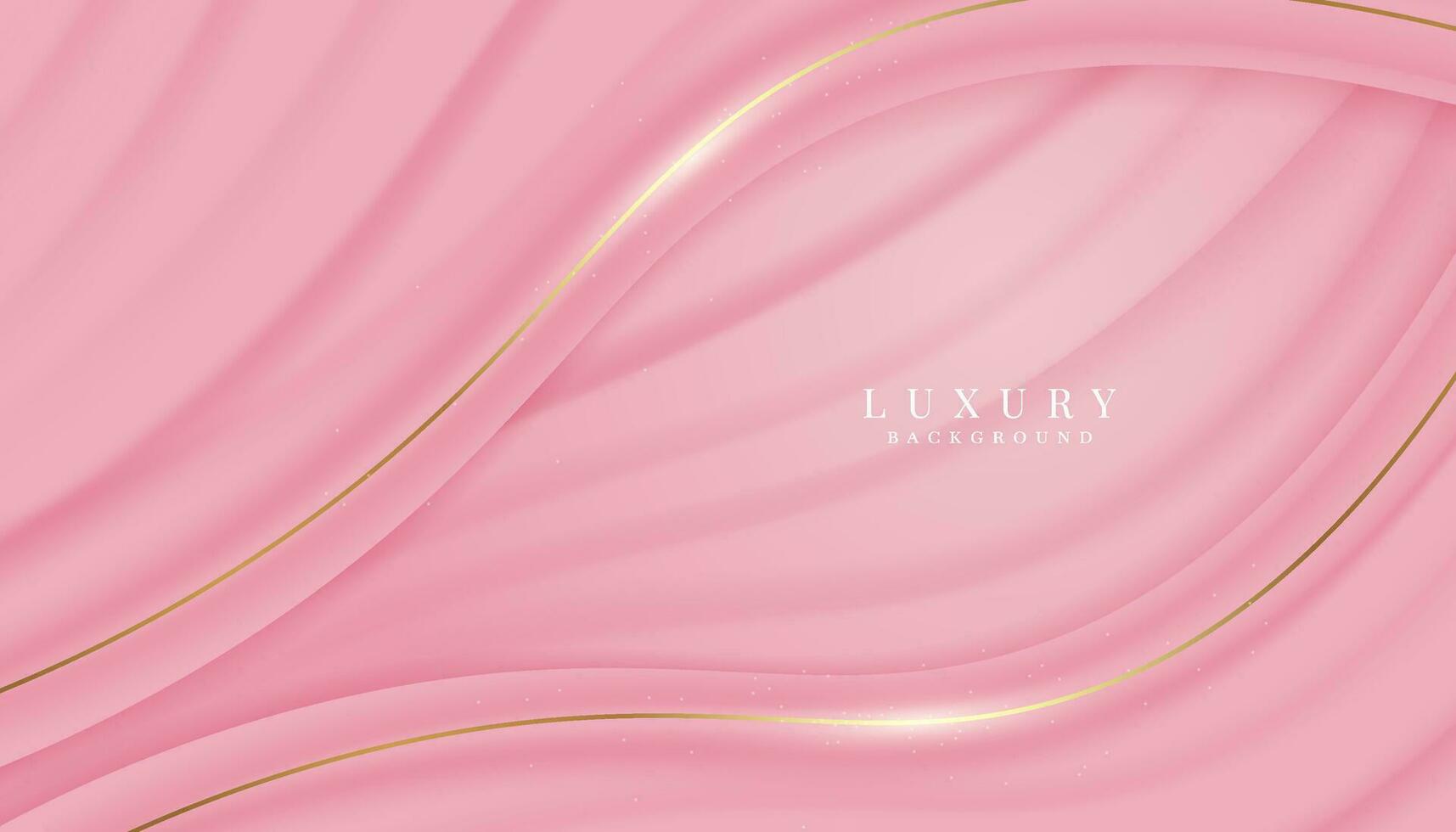 Luxurious pink background with sparkling gold and glitter. modern elegant abstract background vector