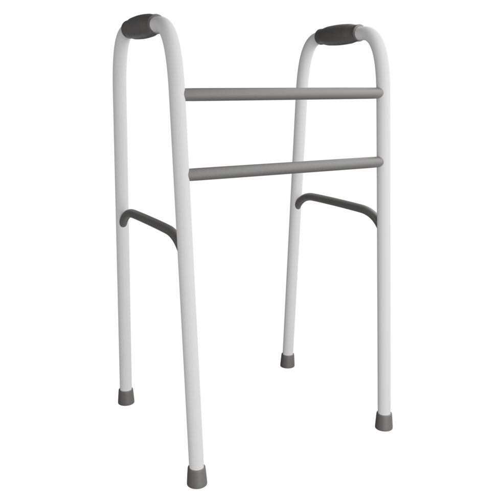 Walking frame clipart flat design icon isolated on transparent background, 3D render medication and health concept png