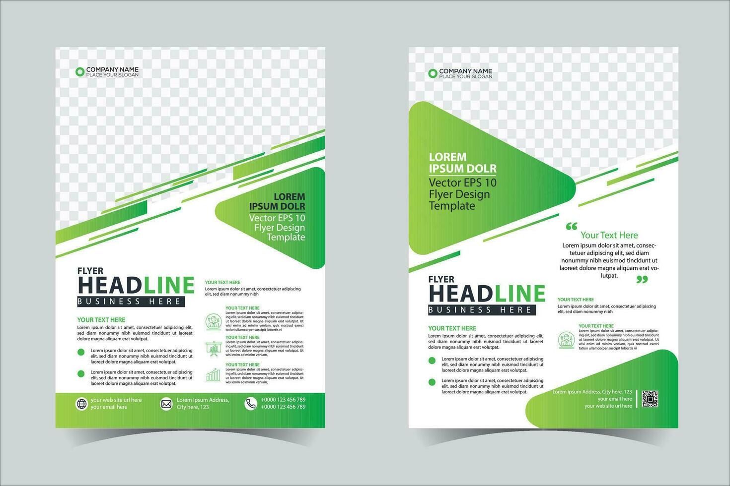 Brochure template layout design. Corporate business annual report, catalog, magazine, flyer mockup. Creative modern bright concept Green color vector