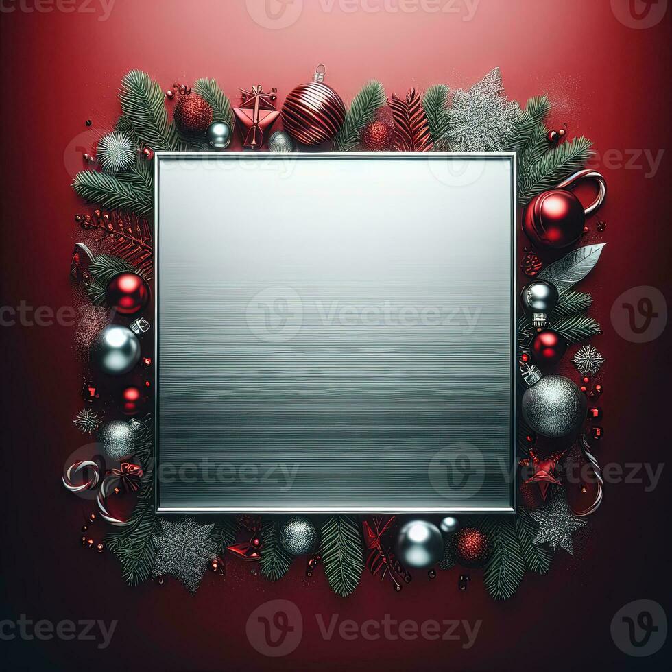 AI generated ai generative, cozy Merry Christmas background or happy New Year background. photo