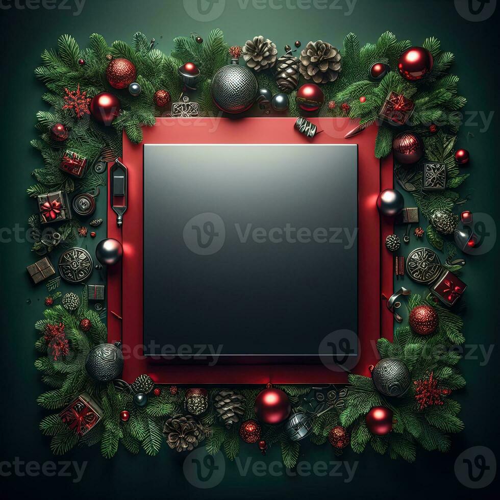 AI generated ai generative, cozy Merry Christmas background or happy New Year background. photo