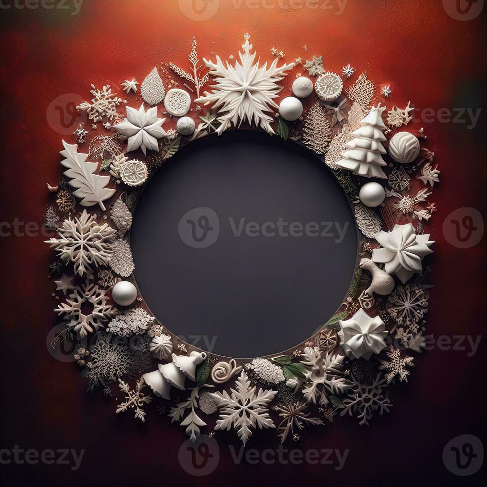 AI generated ai generative, cozy Merry Christmas background or happy New Year background. photo