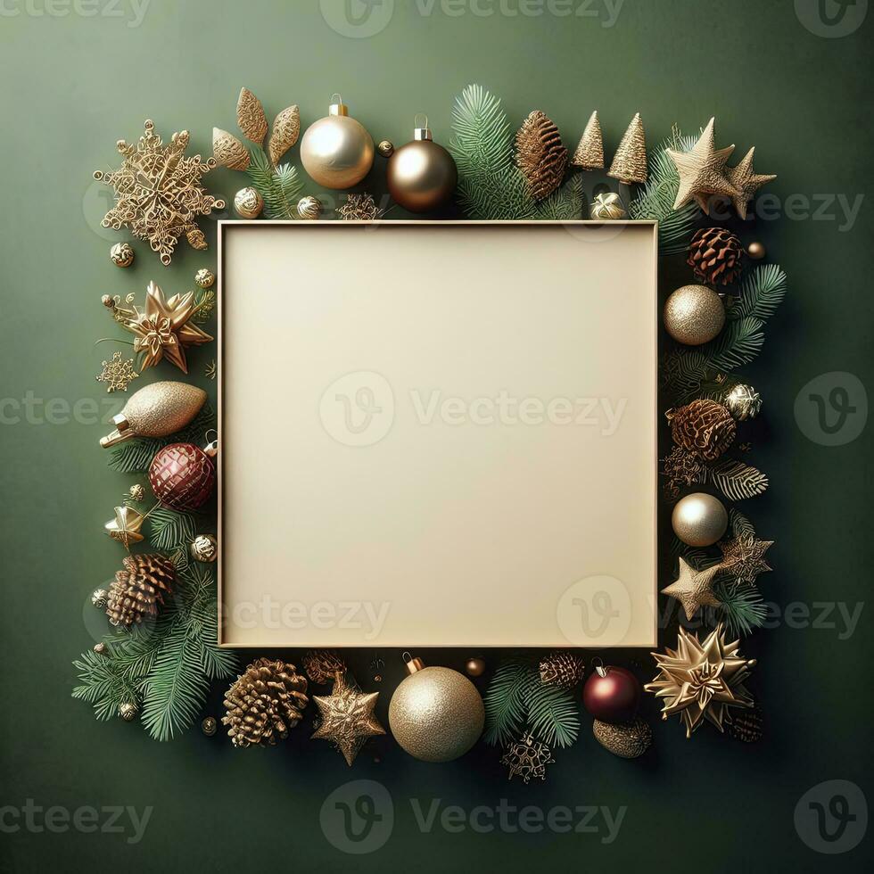 AI generated ai generative, cozy Merry Christmas background or happy New Year background. photo