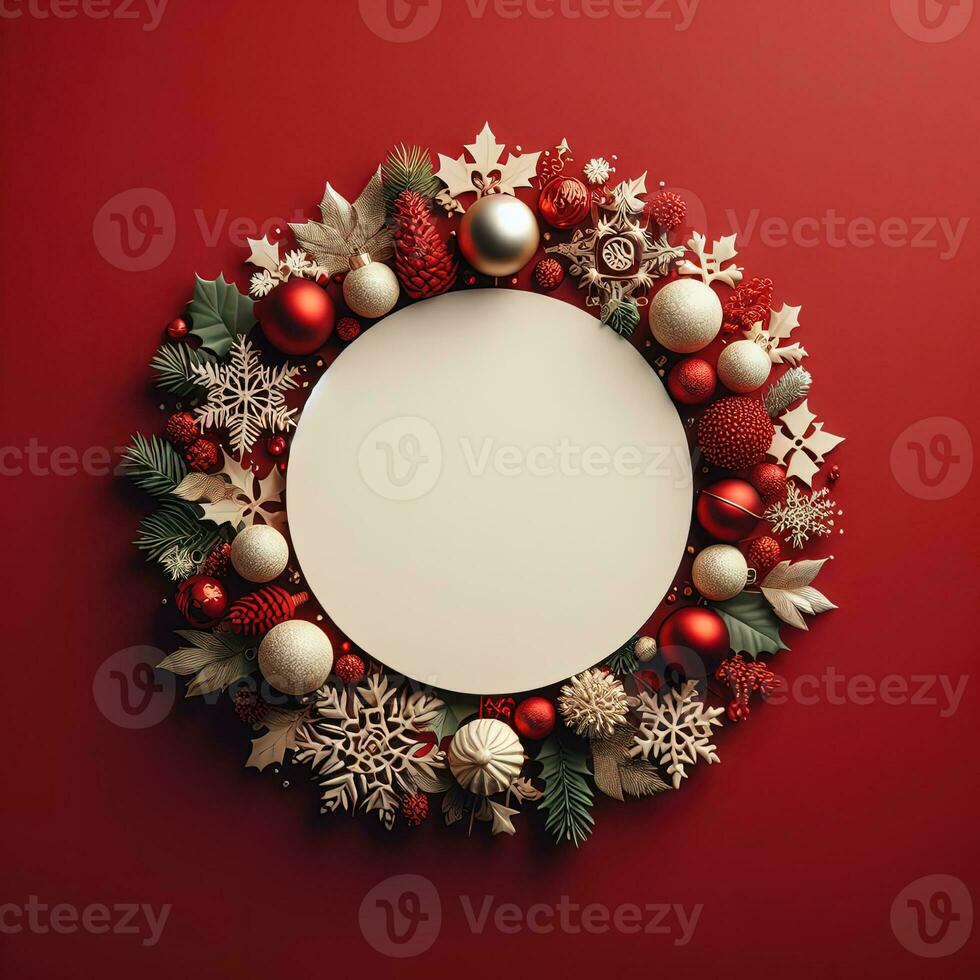 AI generated ai generative, cozy Merry Christmas background or happy New Year background. photo