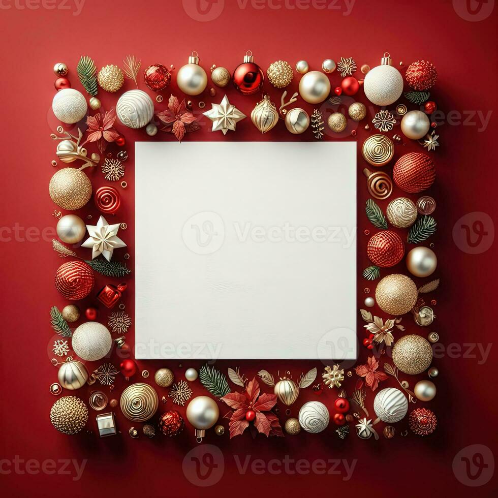 AI generated ai generative, cozy Merry Christmas background or happy New Year background. photo