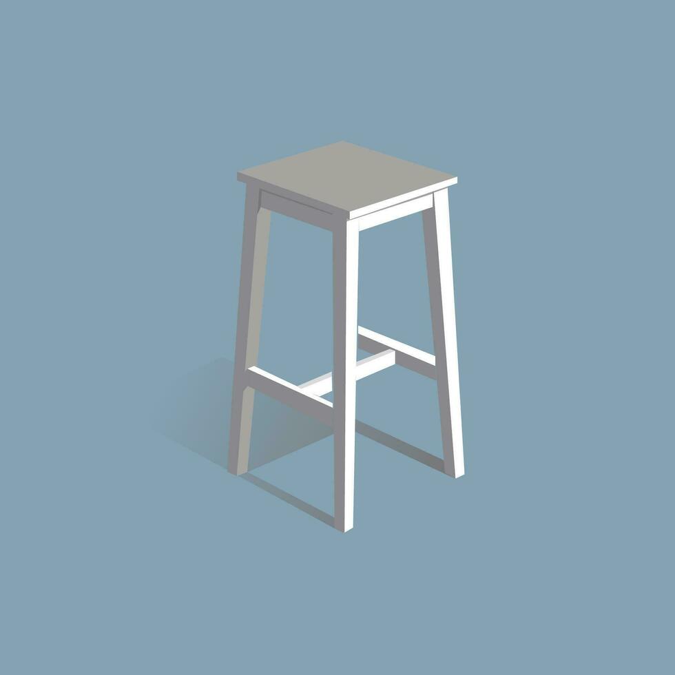 gray chair with blue background vector