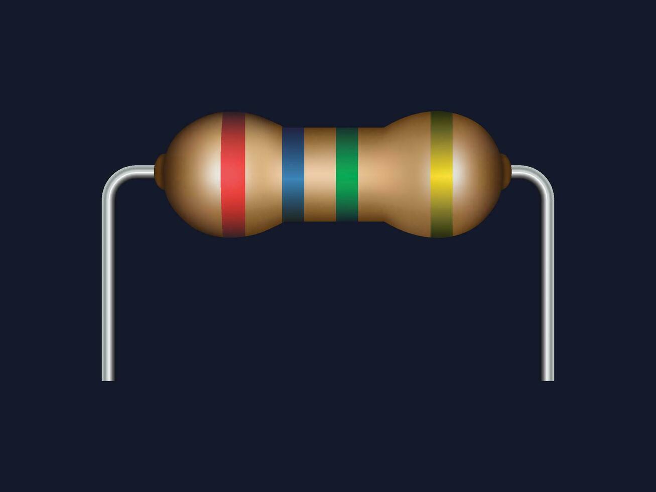 Electrical resistor isolated on a black background. Filled flat sign for mobile concept and web design. Symbol vector illustration EPS 10.