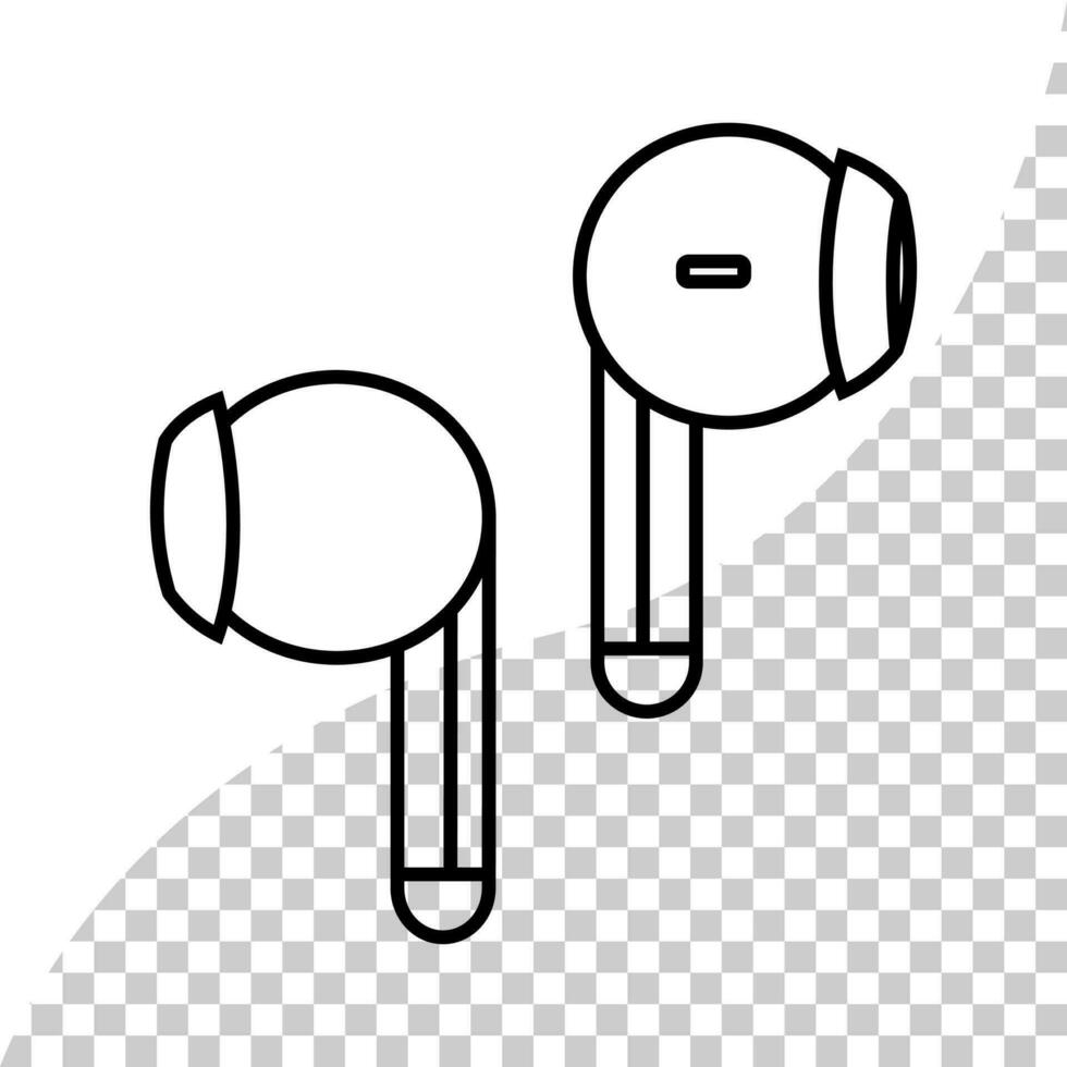 Earphone bluetooth line icon set design editable stroke on white background. Earphone icon in modern flat style design. Vector illustration EPS 10.