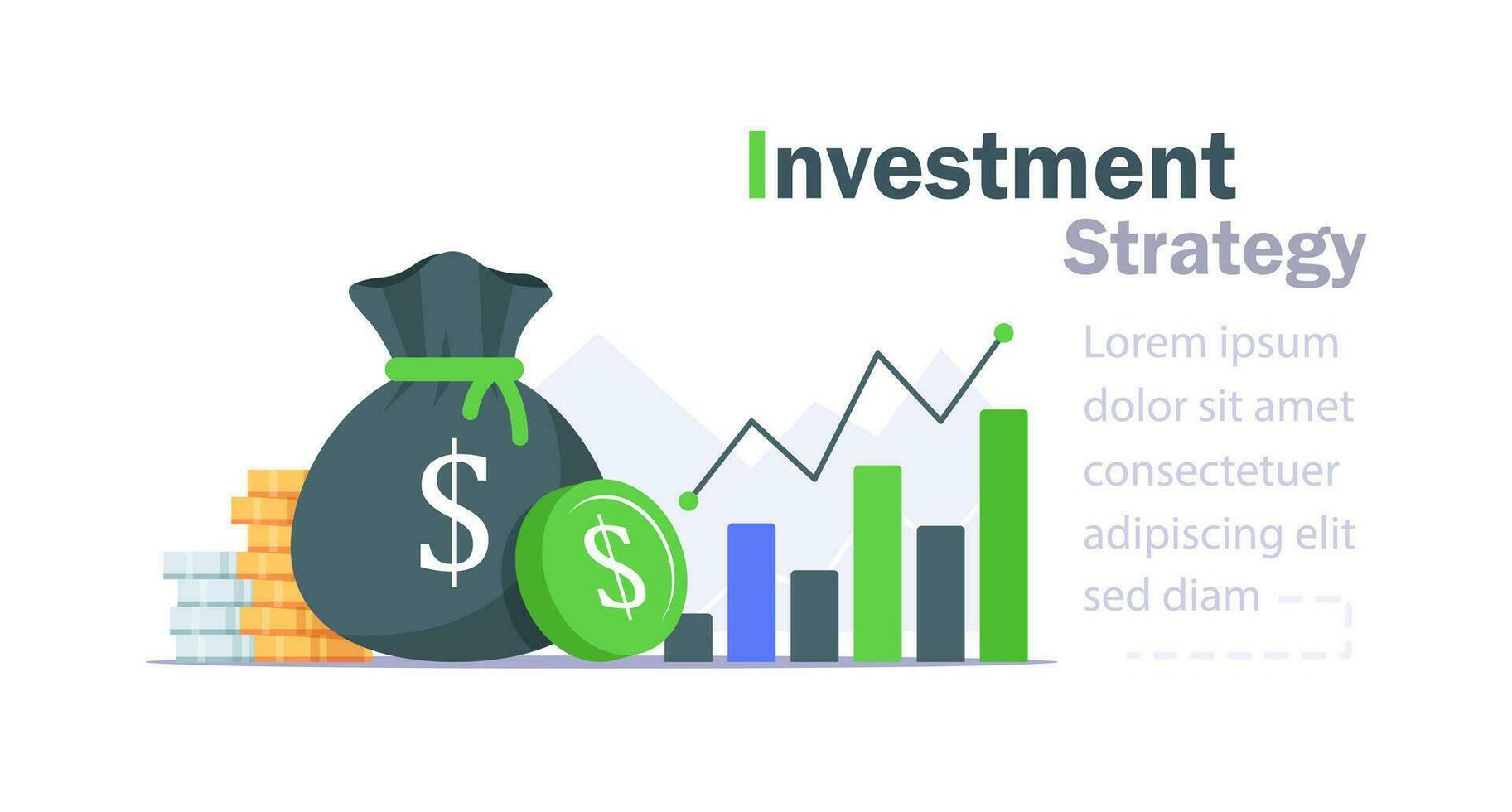 high interest rate, income growth,Revenue increase,budget profit, financial fund growth, raise capital vector