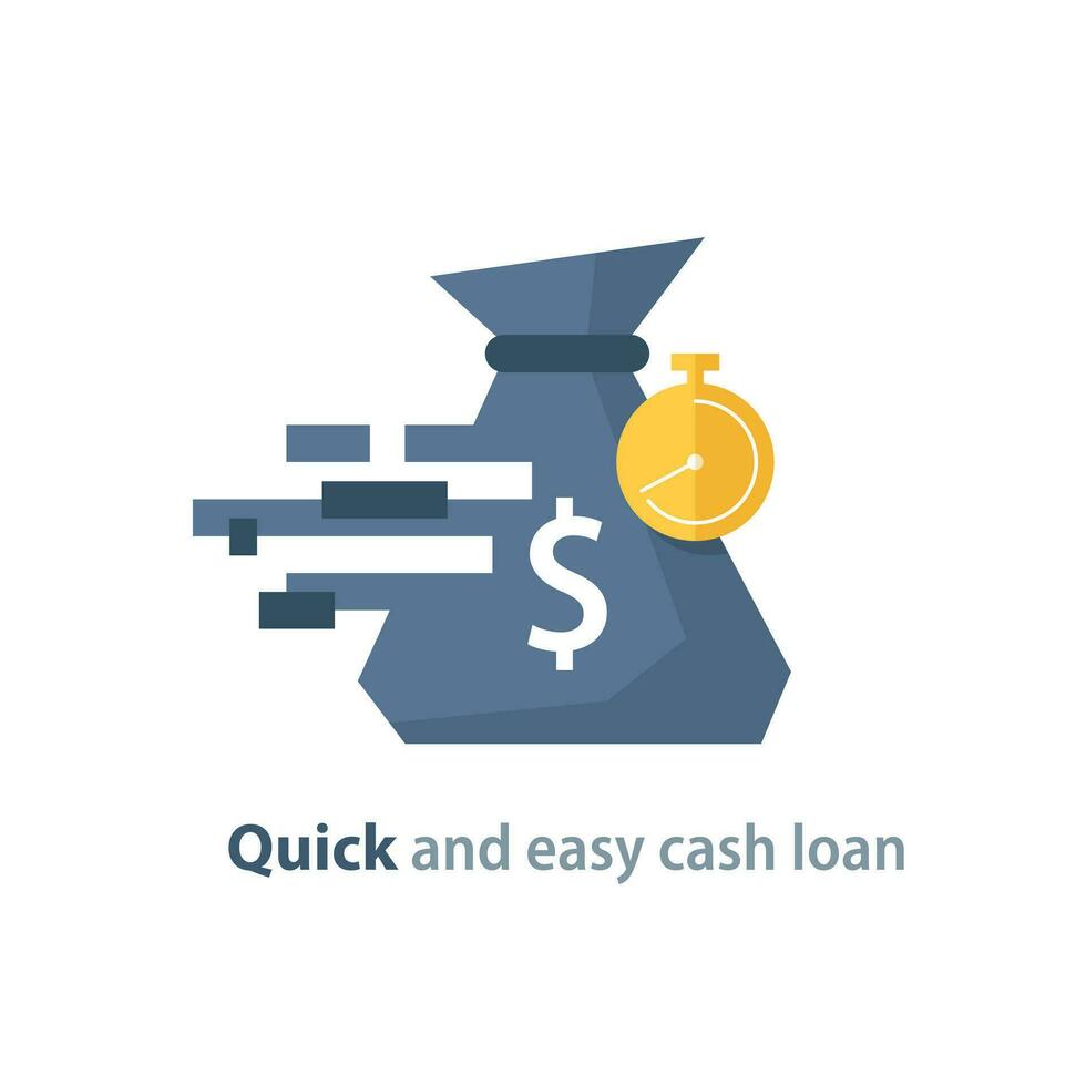 rápido y fácil préstamo, negocio y Finanzas servicios, rápido dinero providencia vector