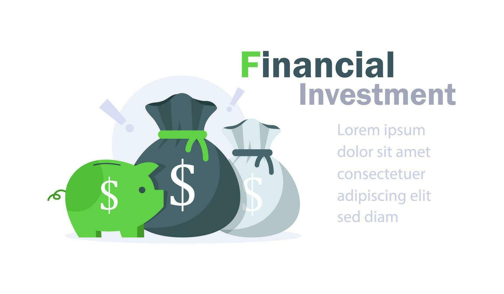 Piggy bank concept,long term investment, savings account deposit, pension fund,time is money vector