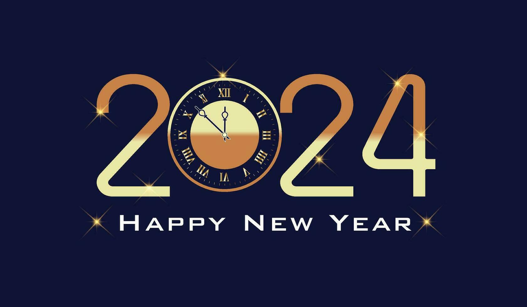 Happy New Year 2024, New Year greeting card, New Year Shining background, banner template. Realistic Pro Vector