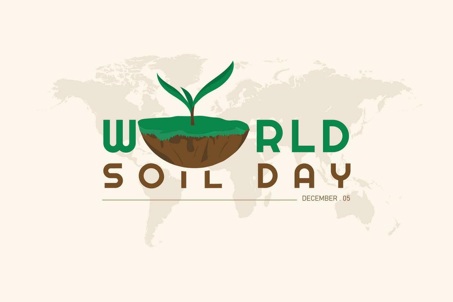 World soil day background. Celebrating world soil day on December 5th. Suitable for banners, social media, posters etc vector