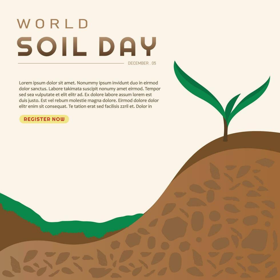 World soil day background. Celebrating world soil day on December 5th. Suitable for banners, social media, posters etc vector