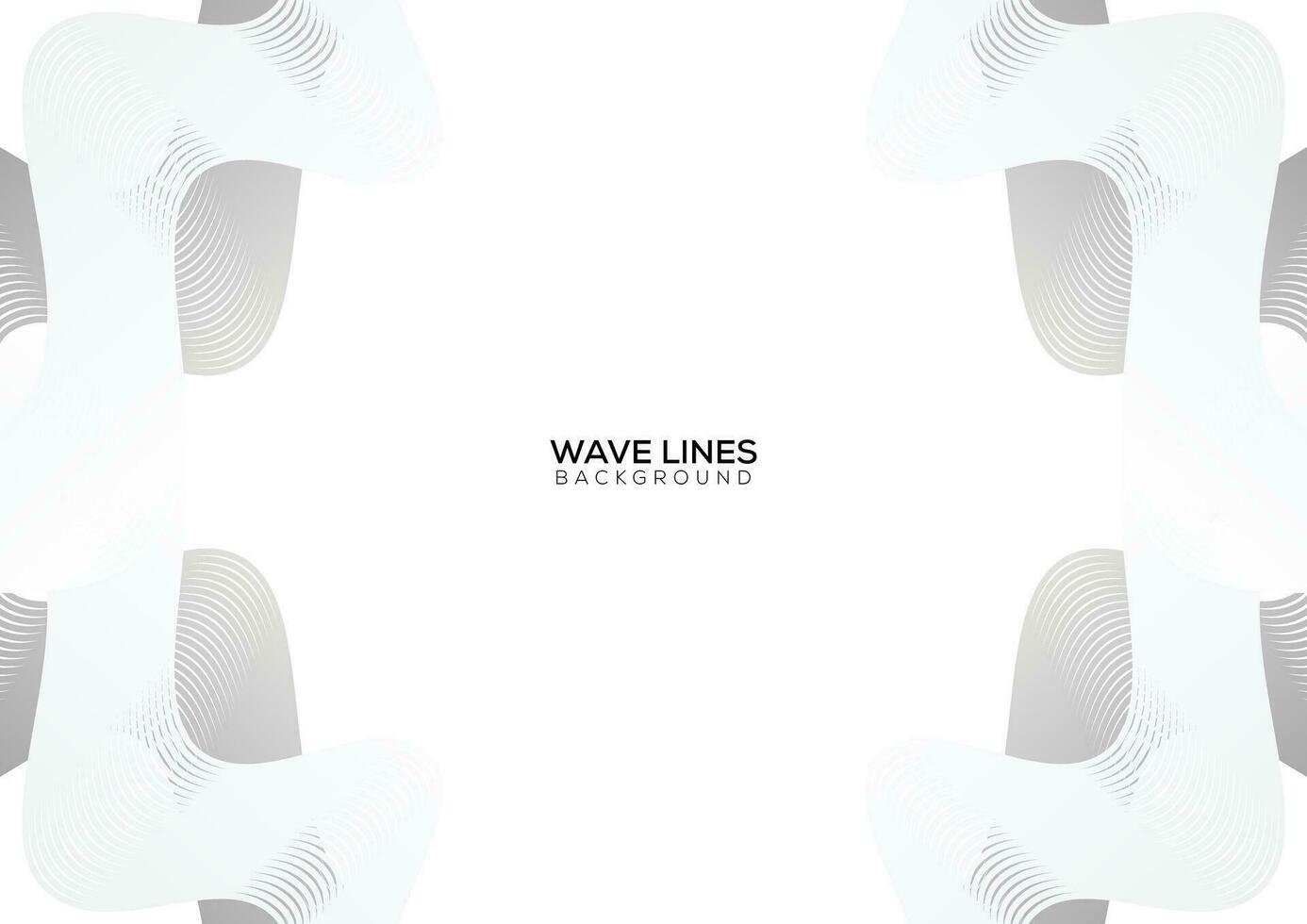 white background with gray gradient wavy lines vector