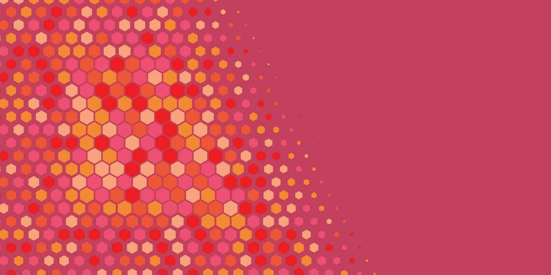 Geometric abstract Hexagon Two Color Background vector