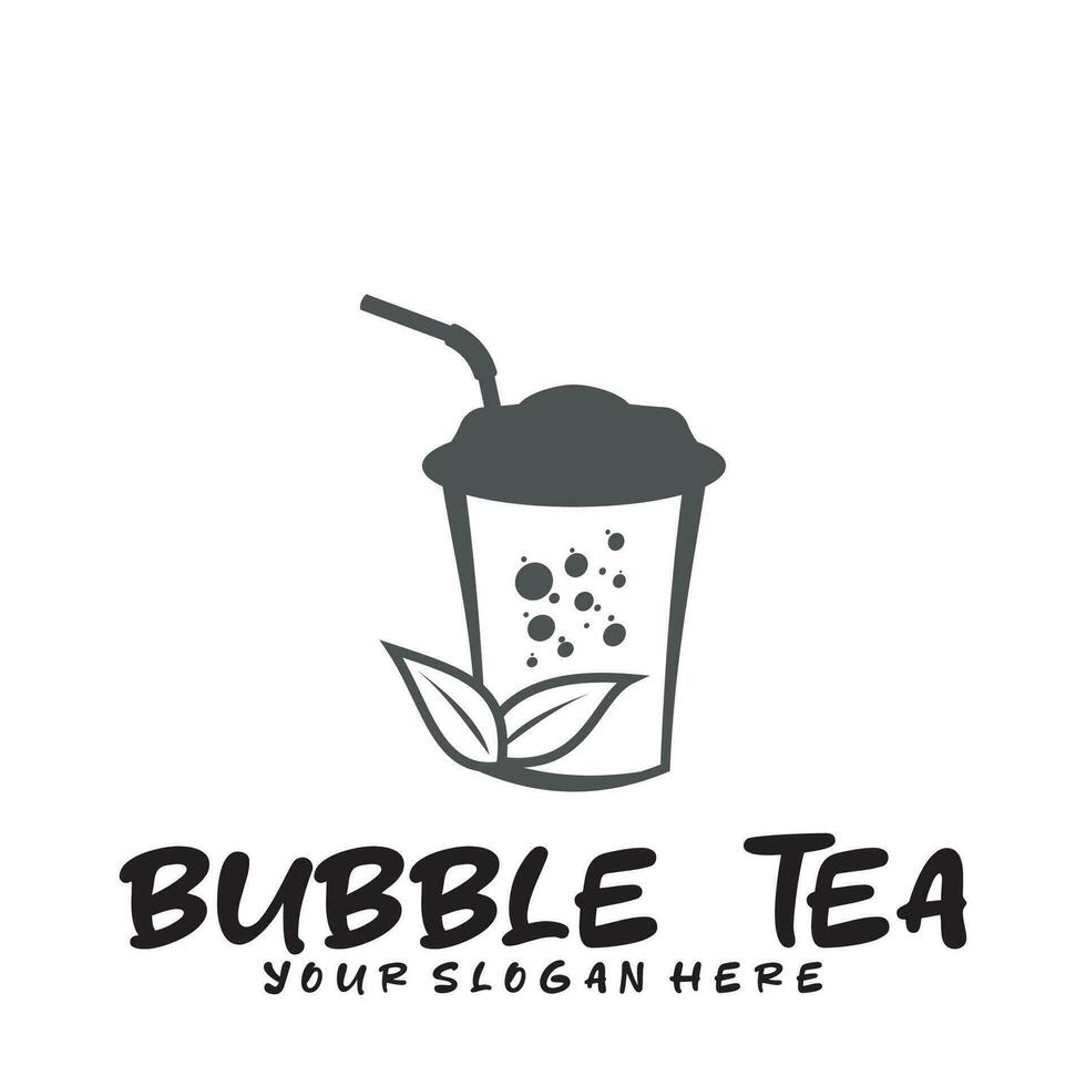 burbuja bebida té logo icono. vector