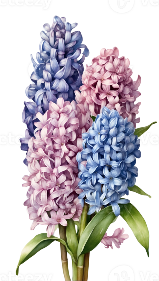 vibrant flower painting, watercolor illustration ai generative png