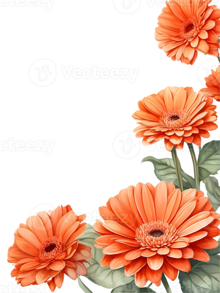 vibrante flor cuadro, acuarela ilustración ai generativo png