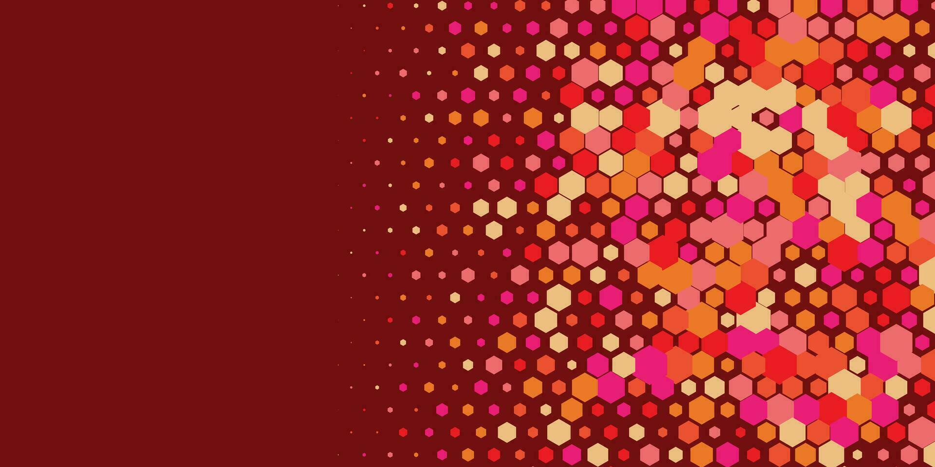 Geometric abstract Hexagon Two Color Background vector