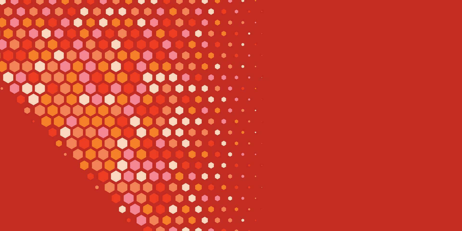 Geometric abstract Hexagon Two Color Background vector