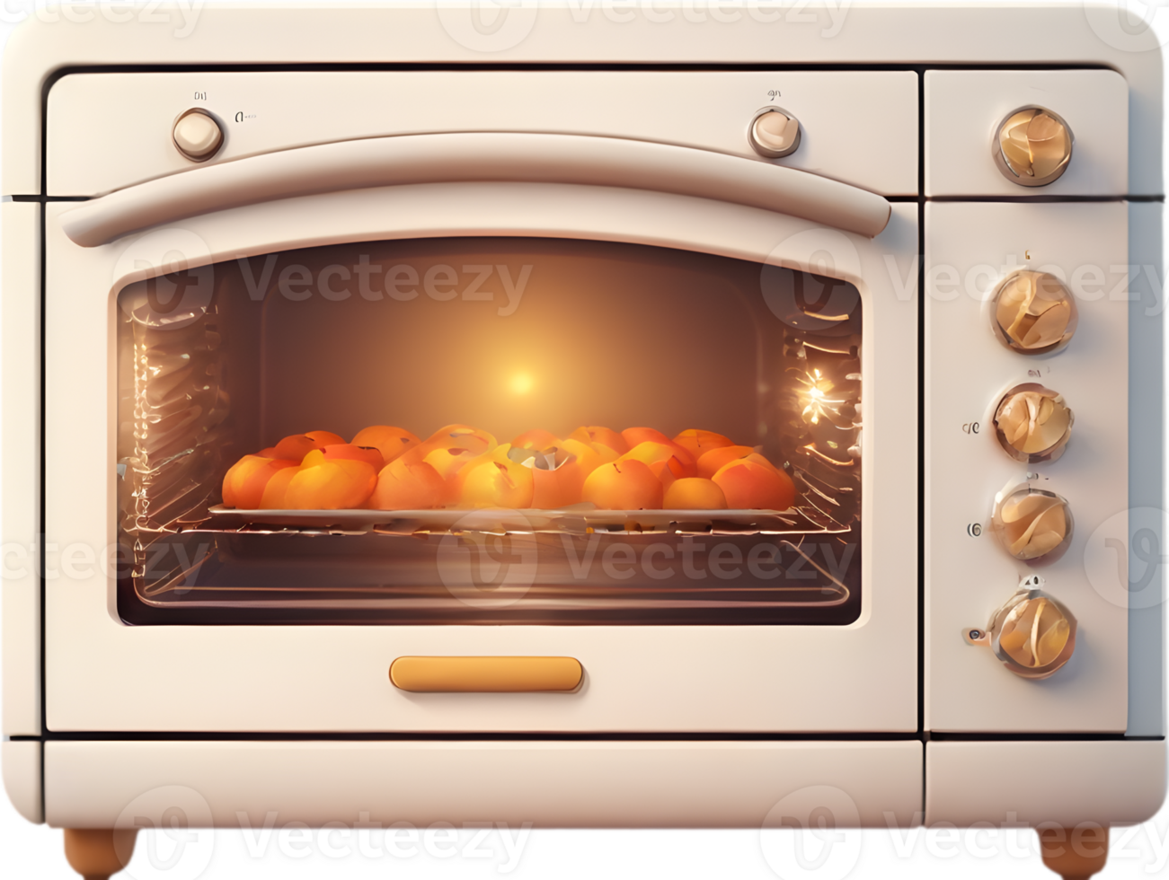 an oven with a hot oven door with a flame coming out of it  Ai generative png