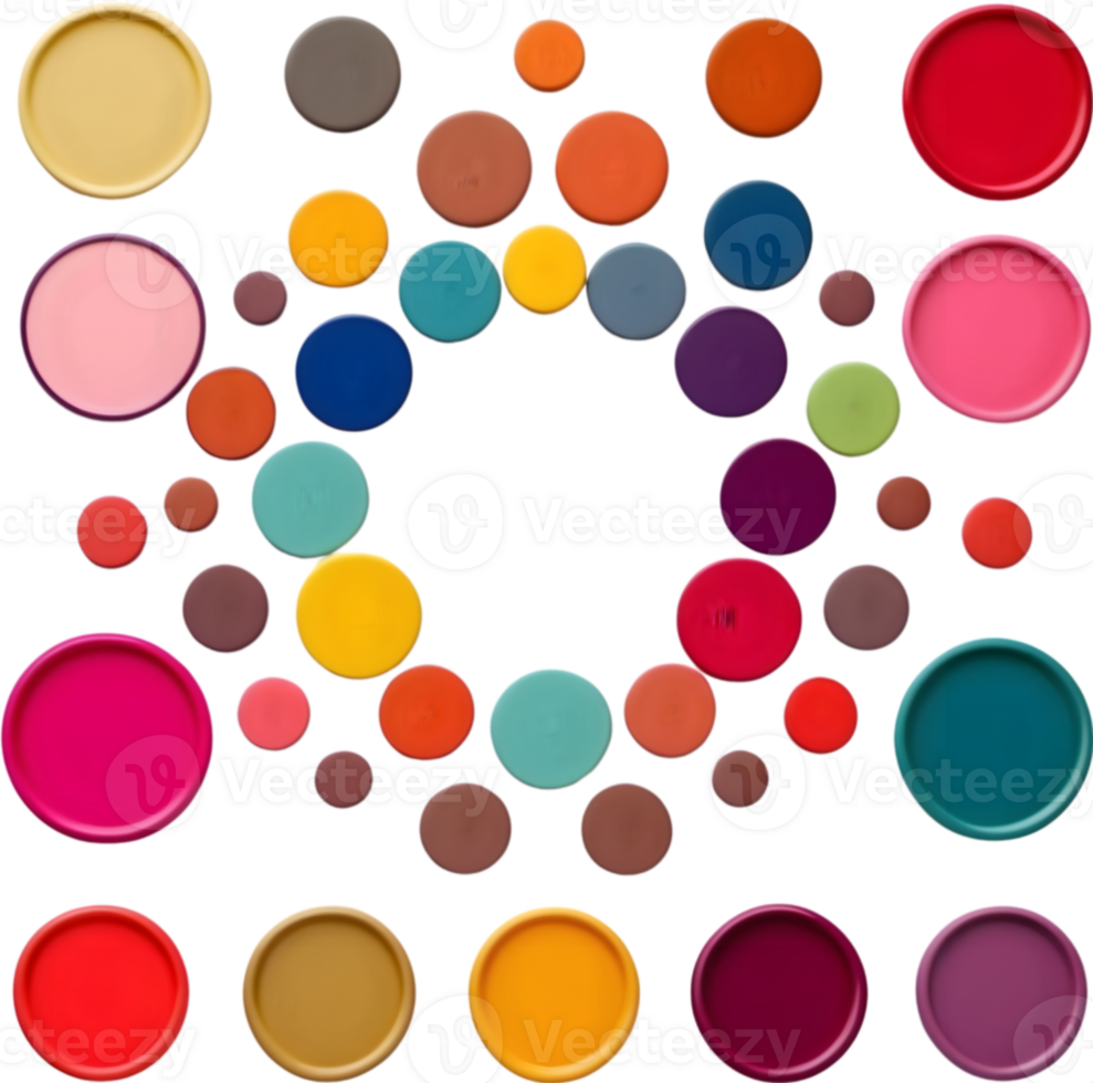 colorful paint colors on a ai generative png