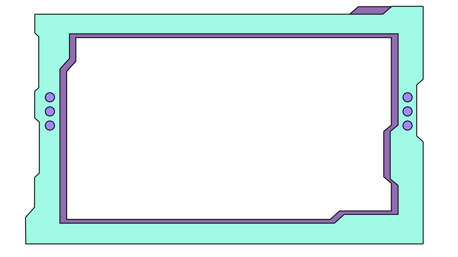 Retro 80s-90s style social media UI frame png