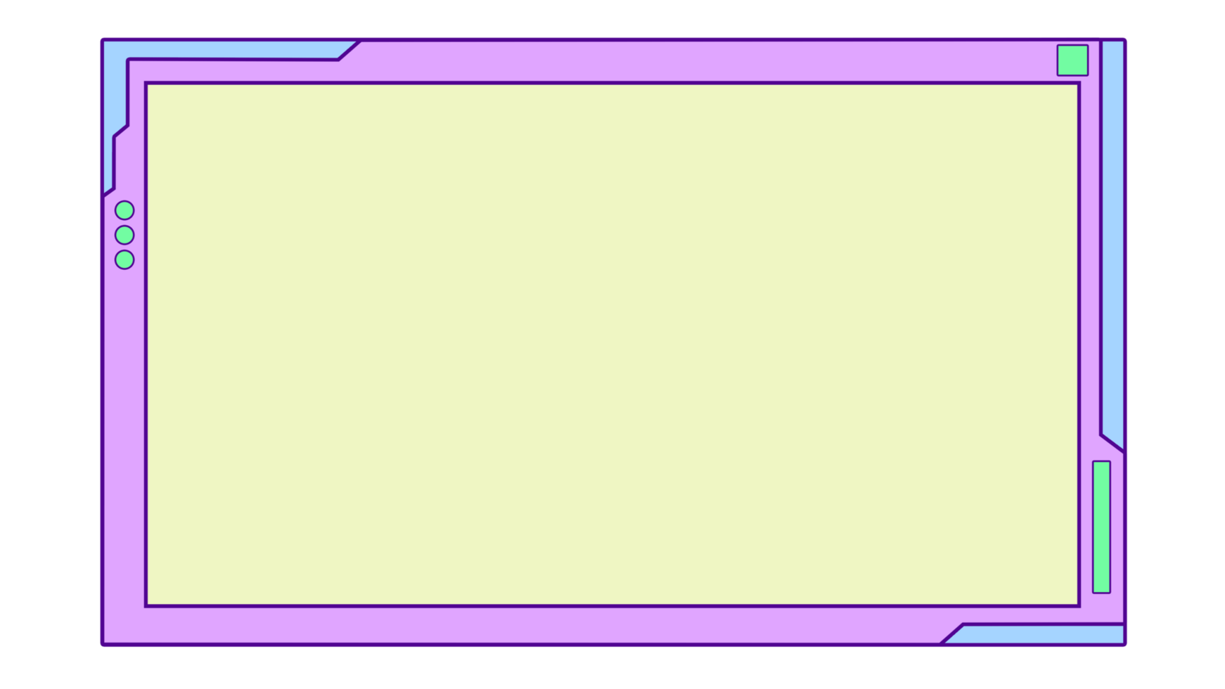Retro 80s-90s style social media UI frame png
