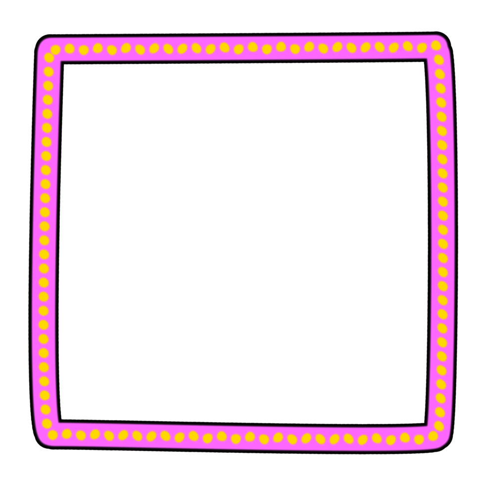 Retro 80s-90s style social media UI frame png