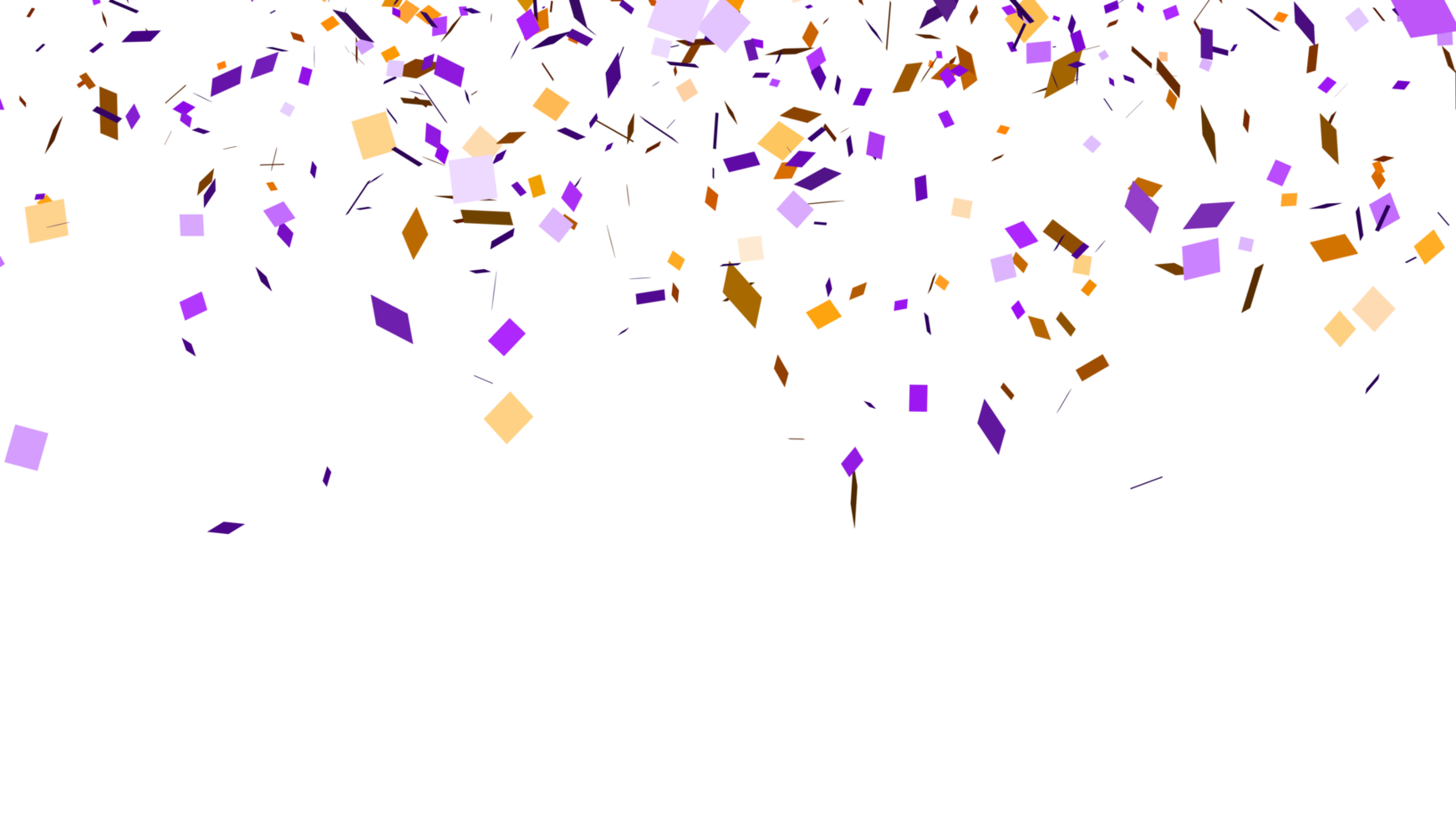 Abstract celebration party with falling paper confetti transparent elements decoration png