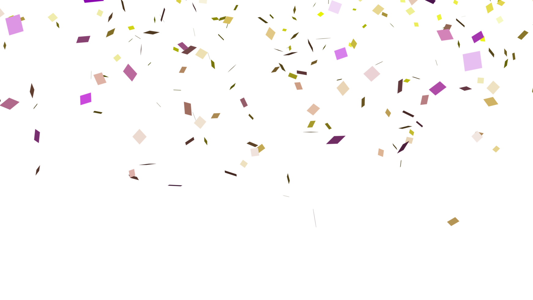 Abstract celebration party with falling paper confetti transparent elements decoration png