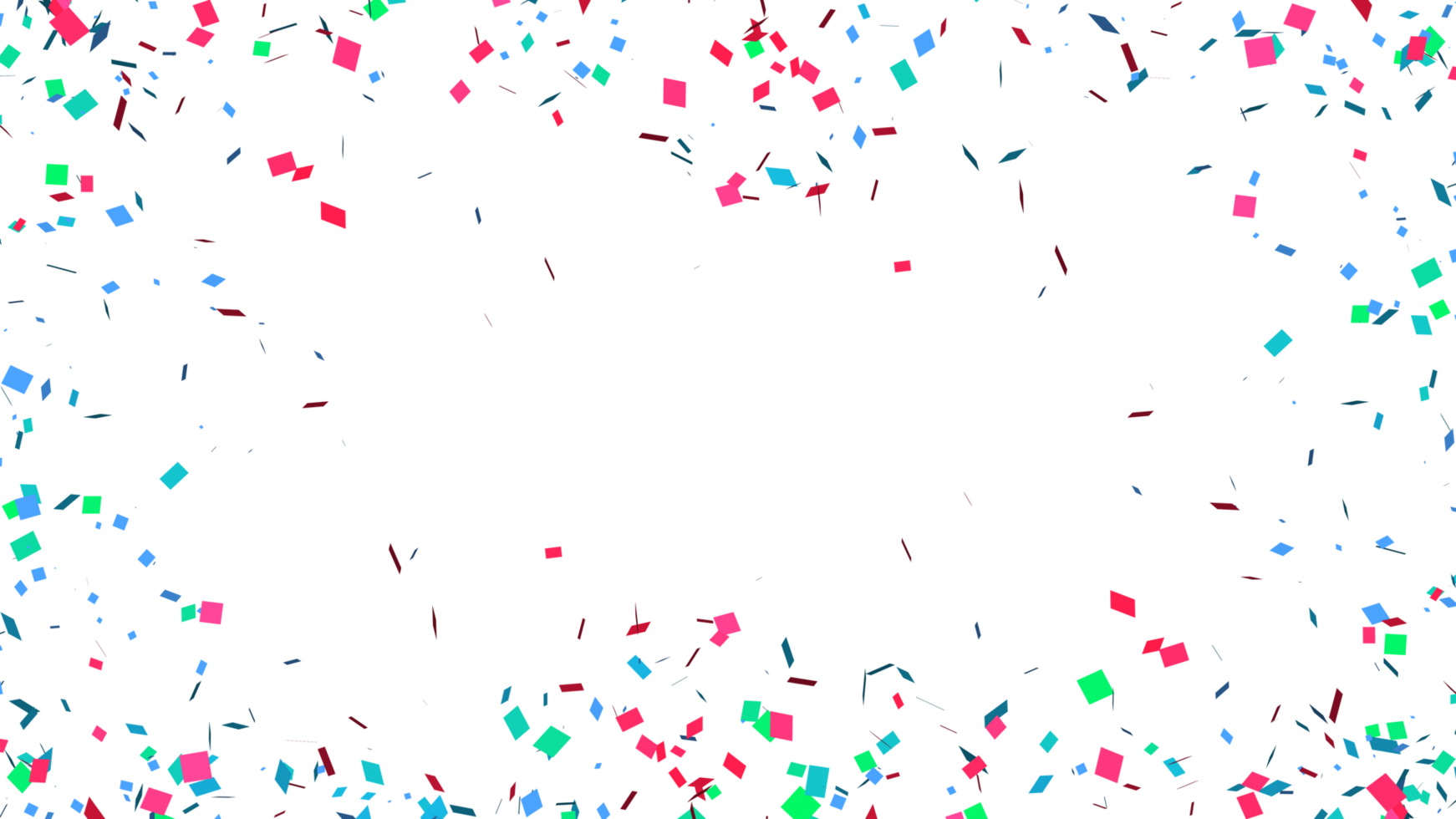 Abstract celebration party with falling paper confetti transparent elements decoration png