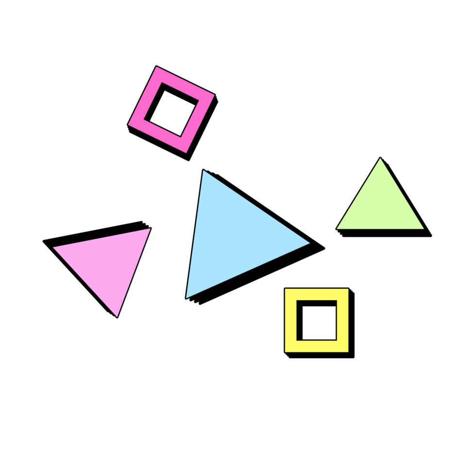 Abstract retro style 80s-90s memphis design comic pop art. png