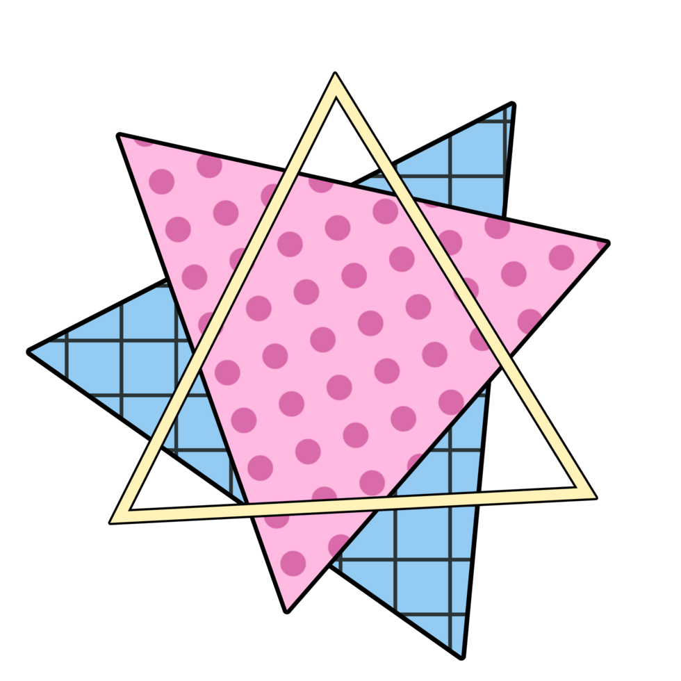 Abstract retro style 80s-90s memphis design comic pop art. png
