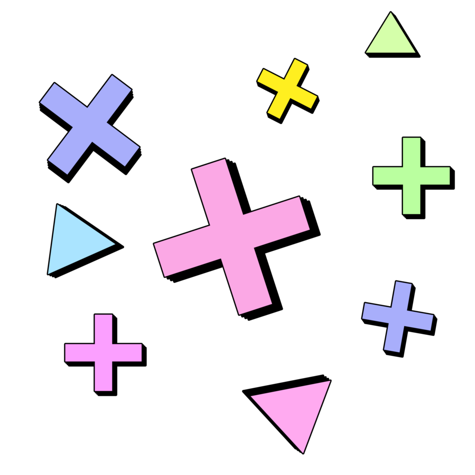 Abstract retro style 80s-90s memphis design comic pop art. png