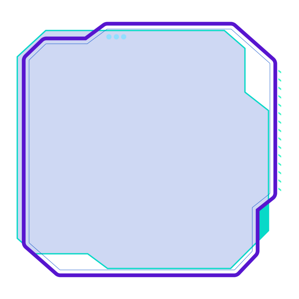 Abstract HUD display infographic sci-fi futuristic frame information png