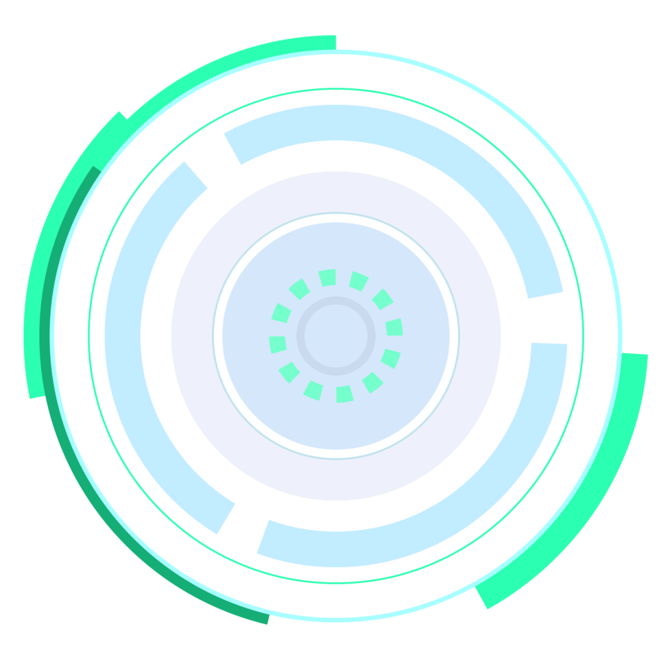 Abstract HUD display infographic sci-fi futuristic information png