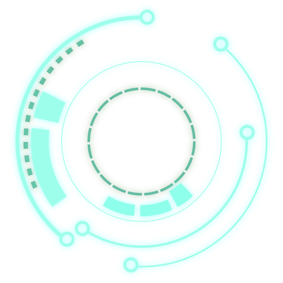 Abstract HUD display infographic sci-fi futuristic information png