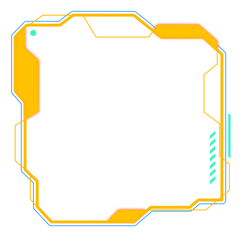 Abstract HUD display infographic sci-fi futuristic frame information png