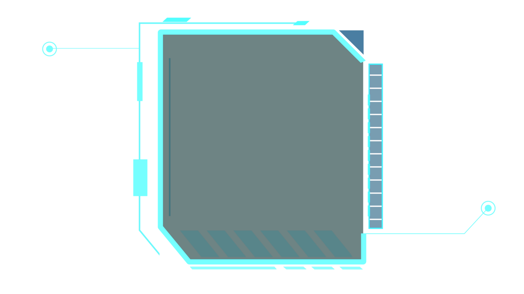 Abstract HUD display infographic sci-fi futuristic frame information png