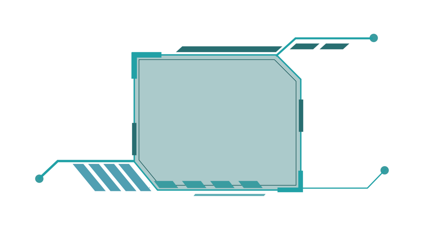Abstract HUD display infographic sci-fi futuristic frame information png