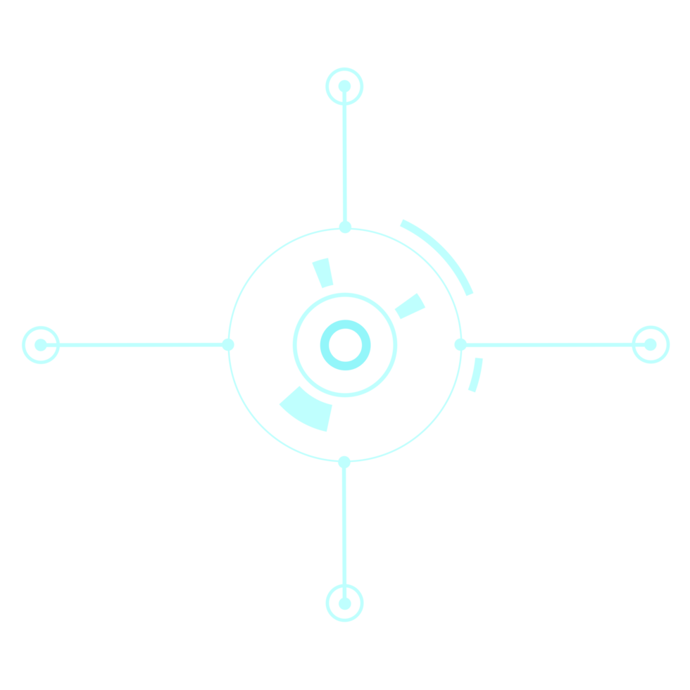 Abstract HUD display infographic sci-fi futuristic information png