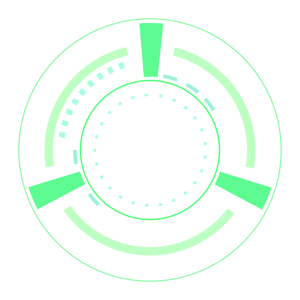 Abstract HUD display infographic sci-fi futuristic information png