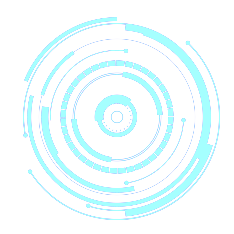 abstrato hud exibição infográfico ficção científica futurista em formação png