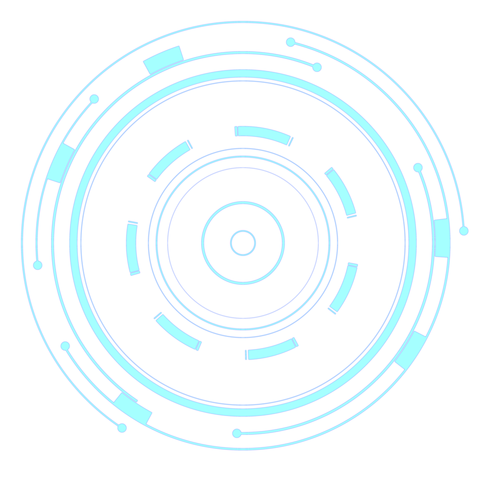 Abstract HUD display infographic sci-fi futuristic information png