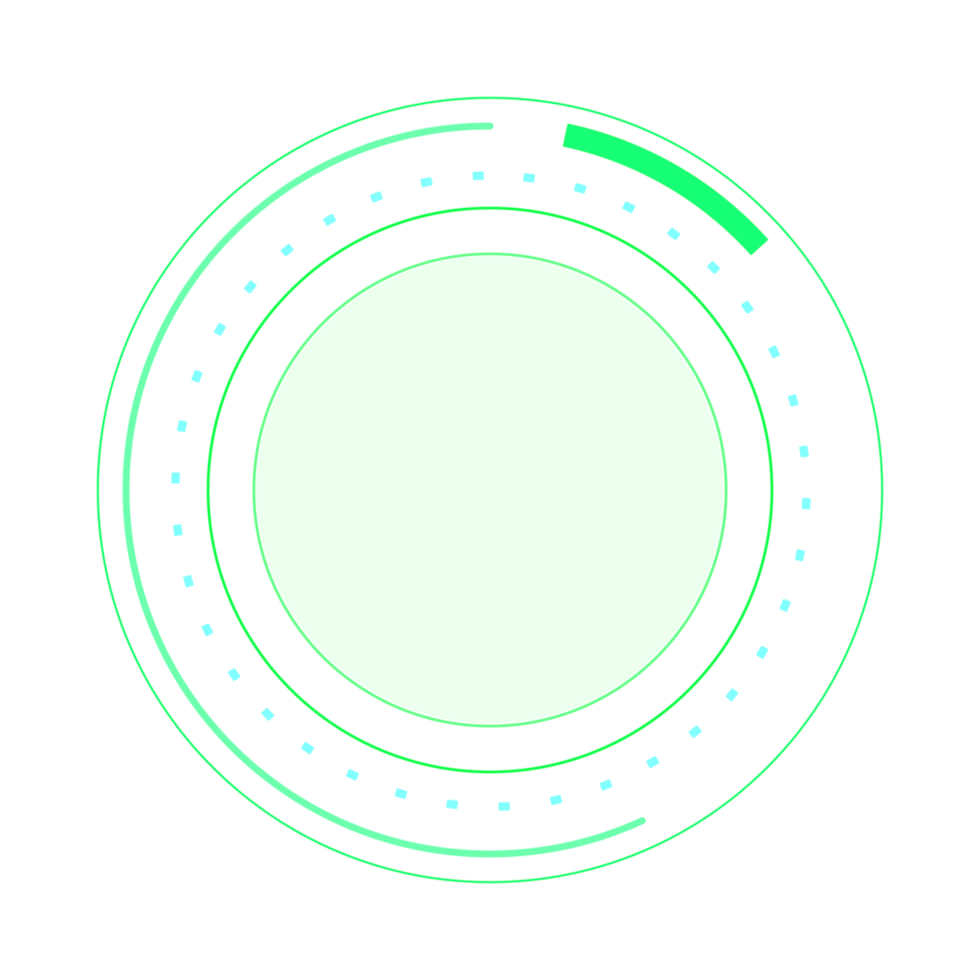 Abstract HUD display infographic sci-fi futuristic information png
