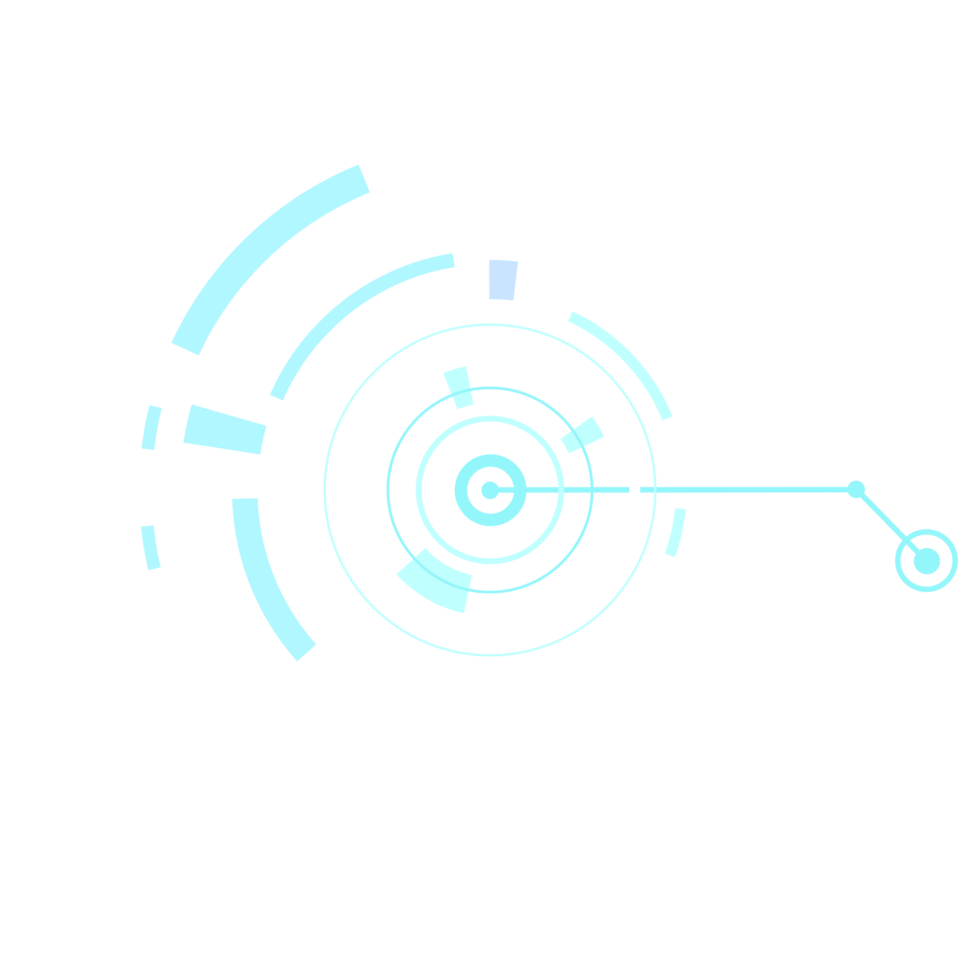 Abstract HUD display infographic sci-fi futuristic information png
